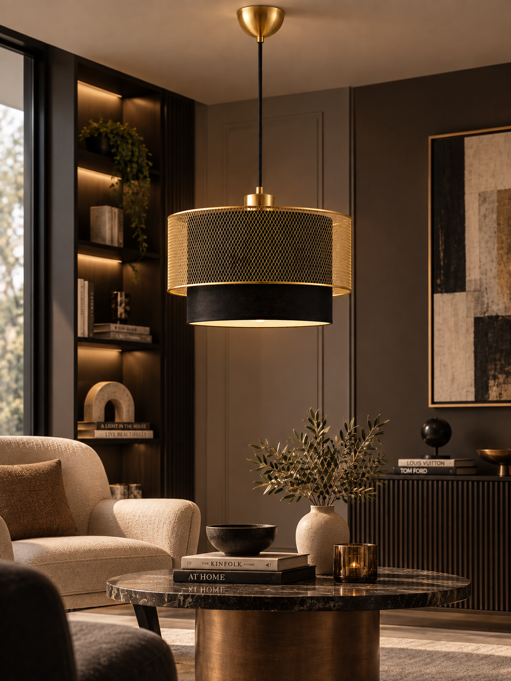 Lunette Gold Kaplama Sarkıt Avize