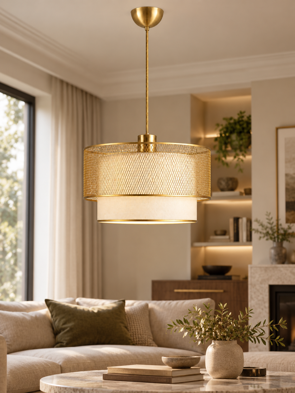 Lunette Gold Kaplama Sarkıt Avize