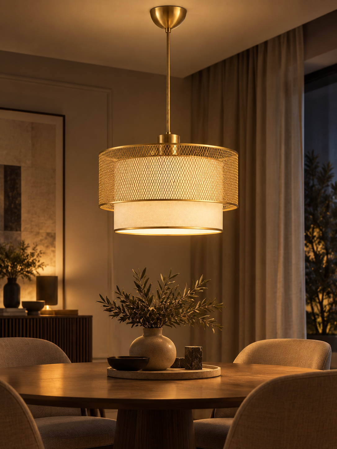 Lunette Gold Kaplama Sarkıt Avize