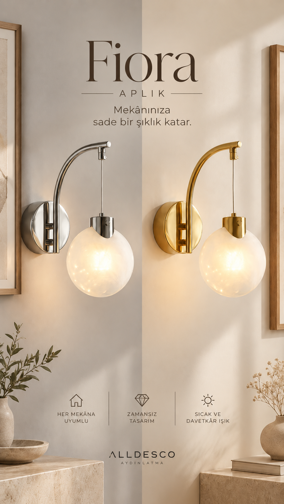 Fiora Cam Duvar Apliği
