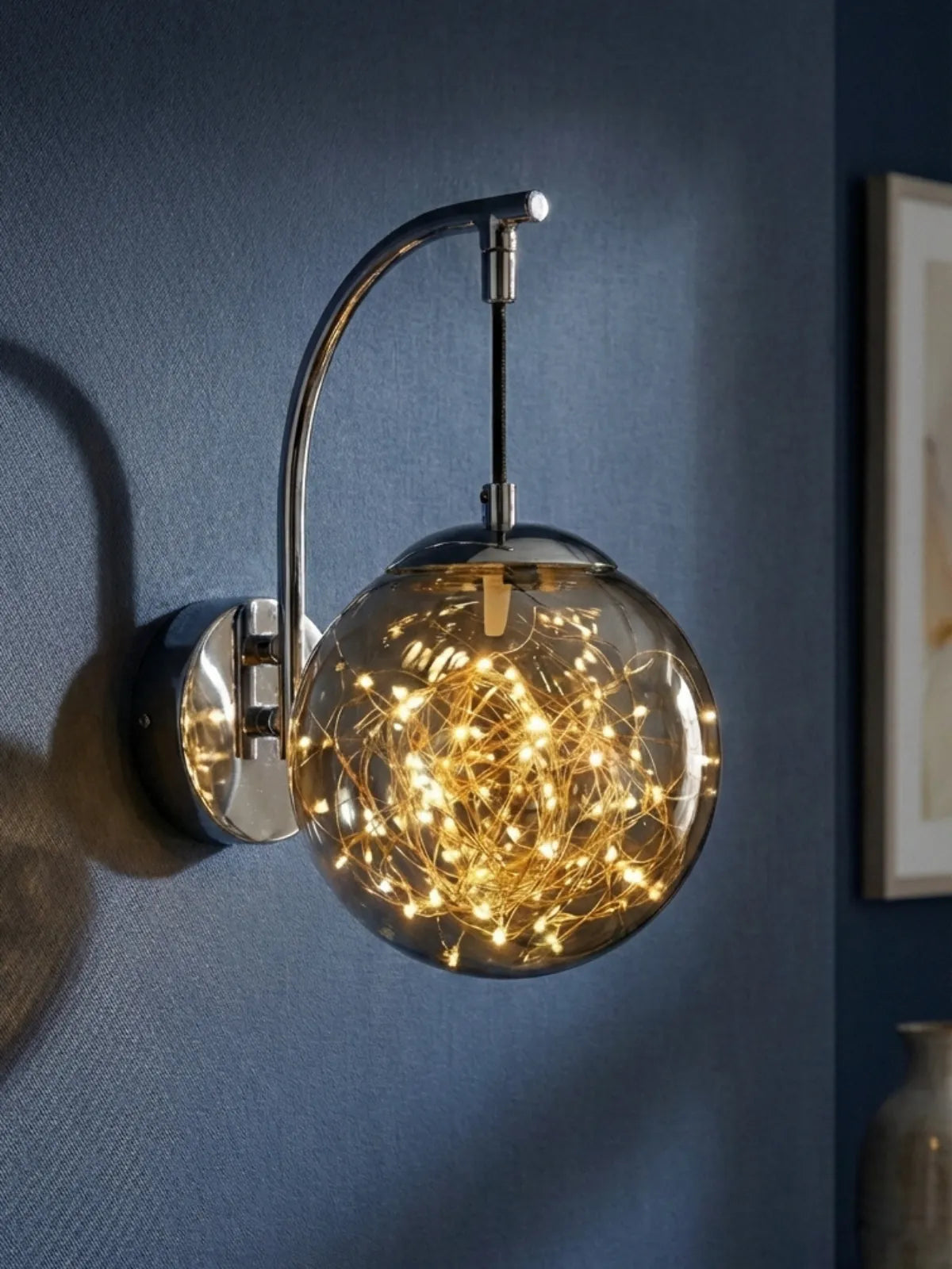 Glow Cam Peri LED Aplik – Gold & Gümüş Gövde, Dekoratif Duvar Aydınlatma