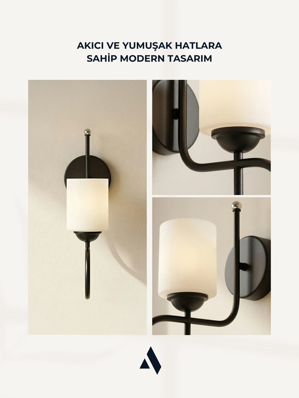 Flow Duvar Apliği – Modern Klasik Tarzda Opal ve Bal Camlı Işıltı