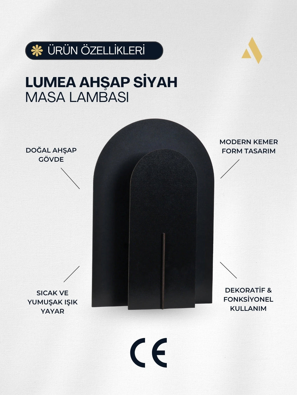 Lumea Masa Lambası – Estetik, Sade, Çift Yüzlü Aydınlatma Objesi