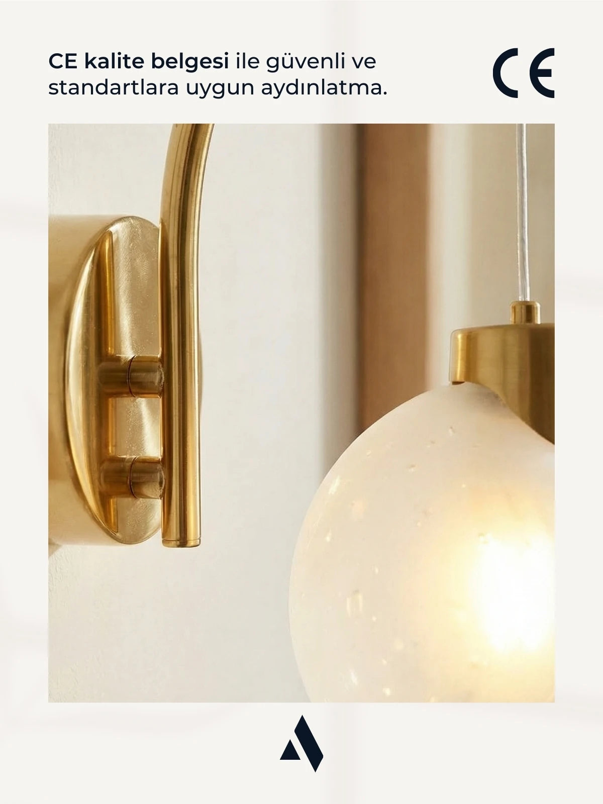 Fiora Midye Cam Küre Duvar Aplik – Gold & Krom Seçenekli