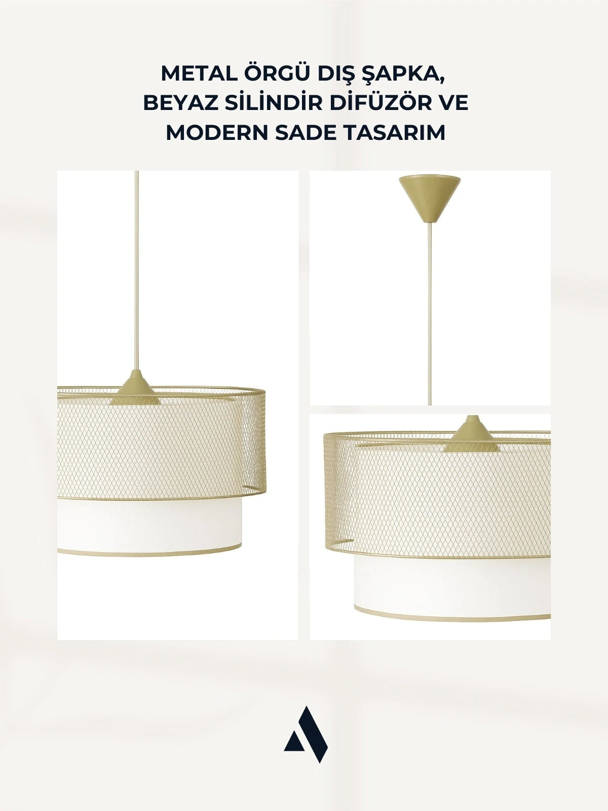 Lunette Tel Örgü Sarkıt Lamba – Modern & Dekoratif Tavan Avizesi (Gold ve Siyah Renk Seçenekli)