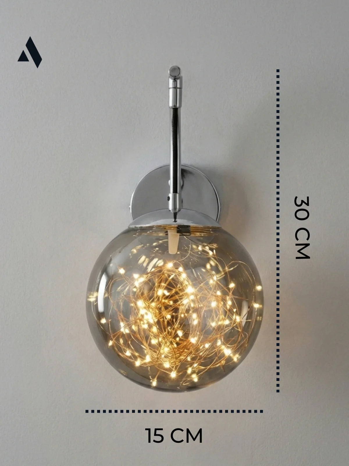 Glow Cam Peri LED Aplik – Gold & Gümüş Gövde, Dekoratif Duvar Aydınlatma