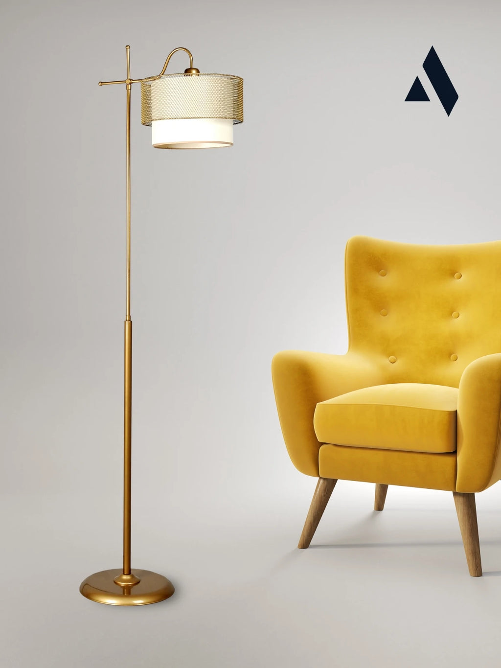 Nexa Eskitme Gold Lambader | Tel Örgü Başlık, Yumuşak Işık ve Zamansız Şıklık