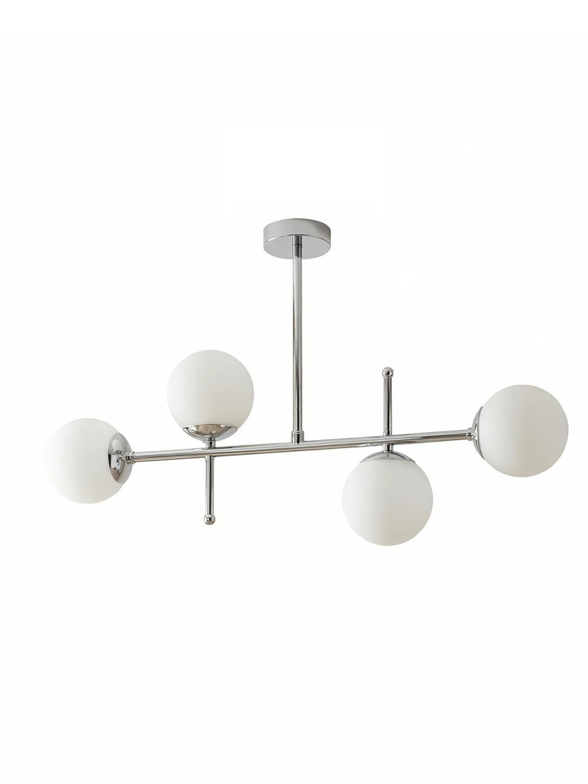 Cosmo 4’lü Modern Avize – Opal Cam Küreli Krom / Gold Metal Salon Avizesi