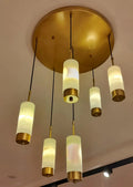 Silmora Mermer Gold Detaylı Avize