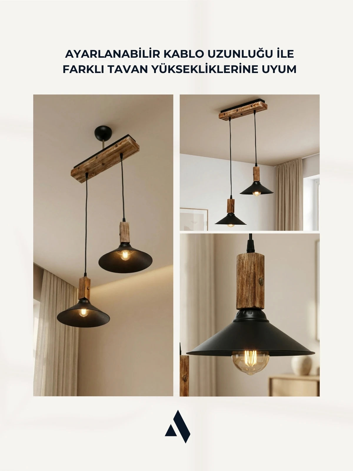 Rita İkili Sarkıt Avize
