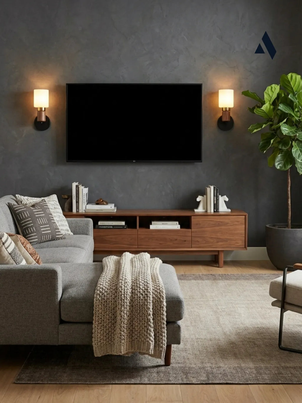 Elyra Modern Dekoratif Duvar Aplik – Ahşap Detaylı Camlı Aydınlatma