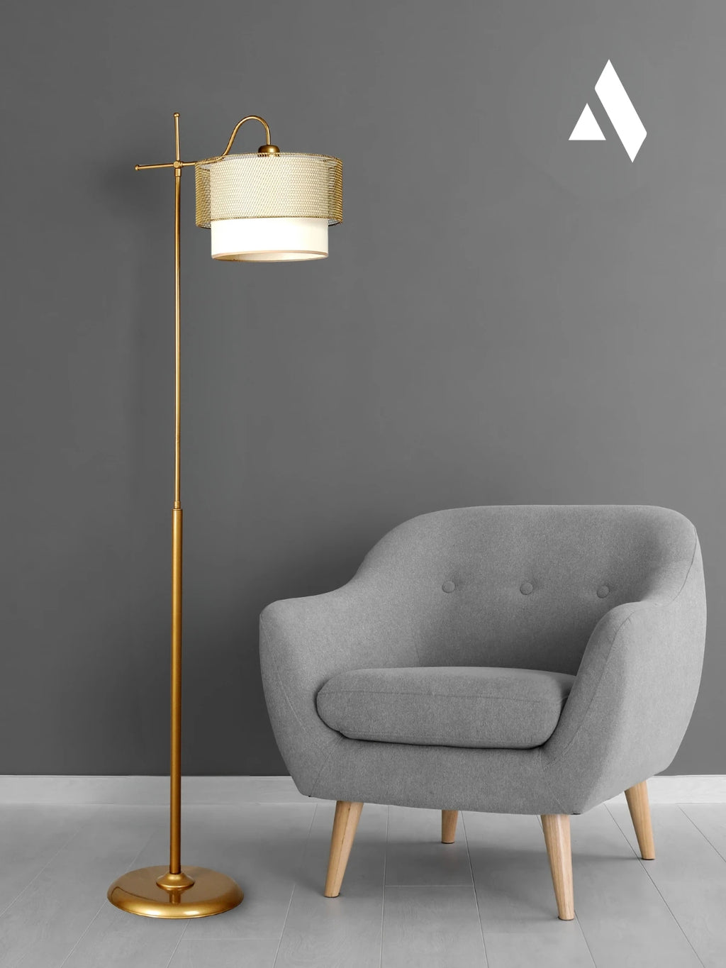 Nexa Eskitme Gold Lambader | Tel Örgü Başlık, Yumuşak Işık ve Zamansız Şıklık