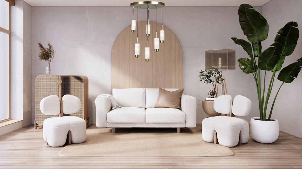 Silmora Mermer Gold Detaylı Avize