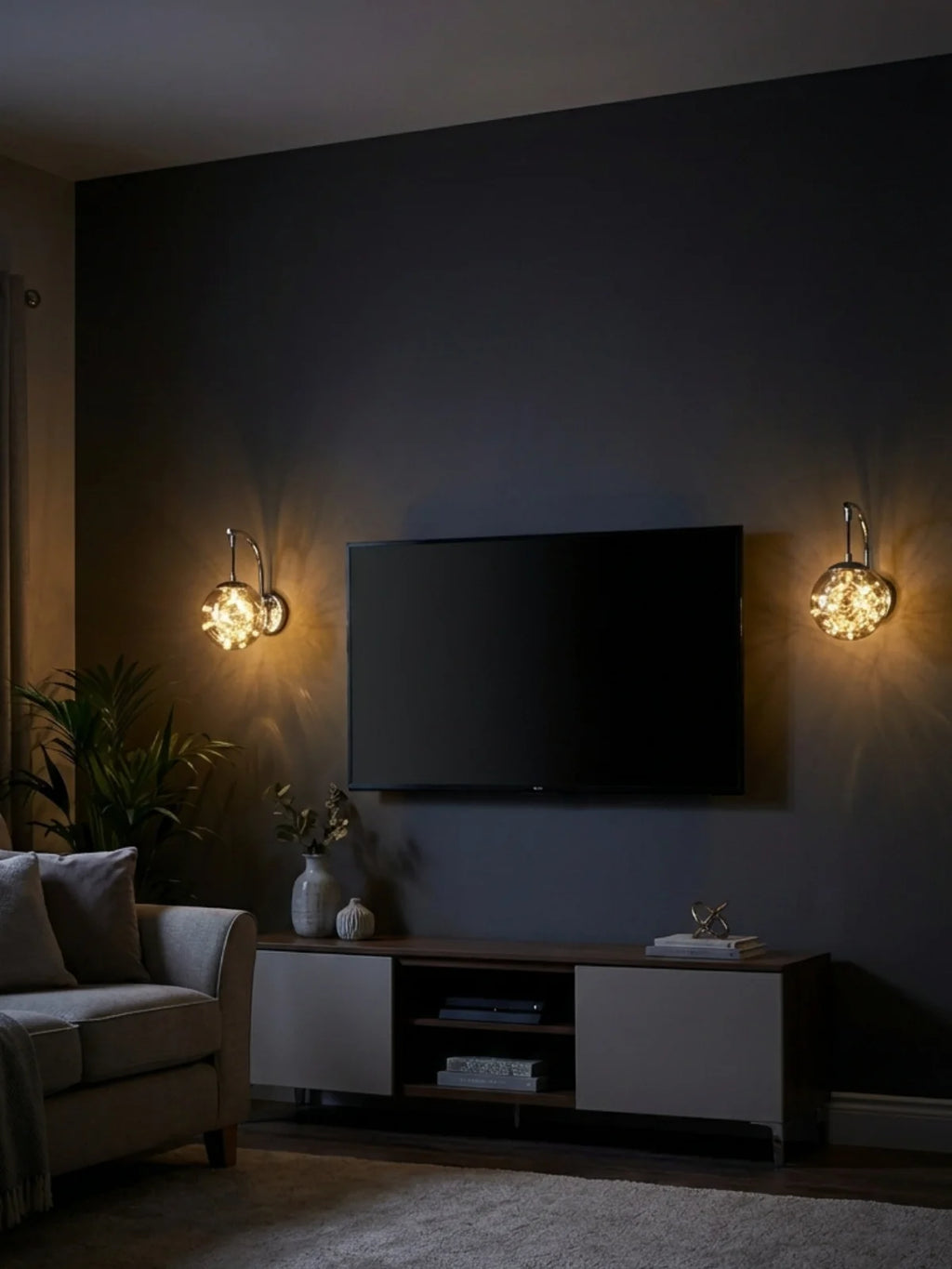 Glow Cam Peri LED Aplik – Gold & Gümüş Gövde, Dekoratif Duvar Aydınlatma